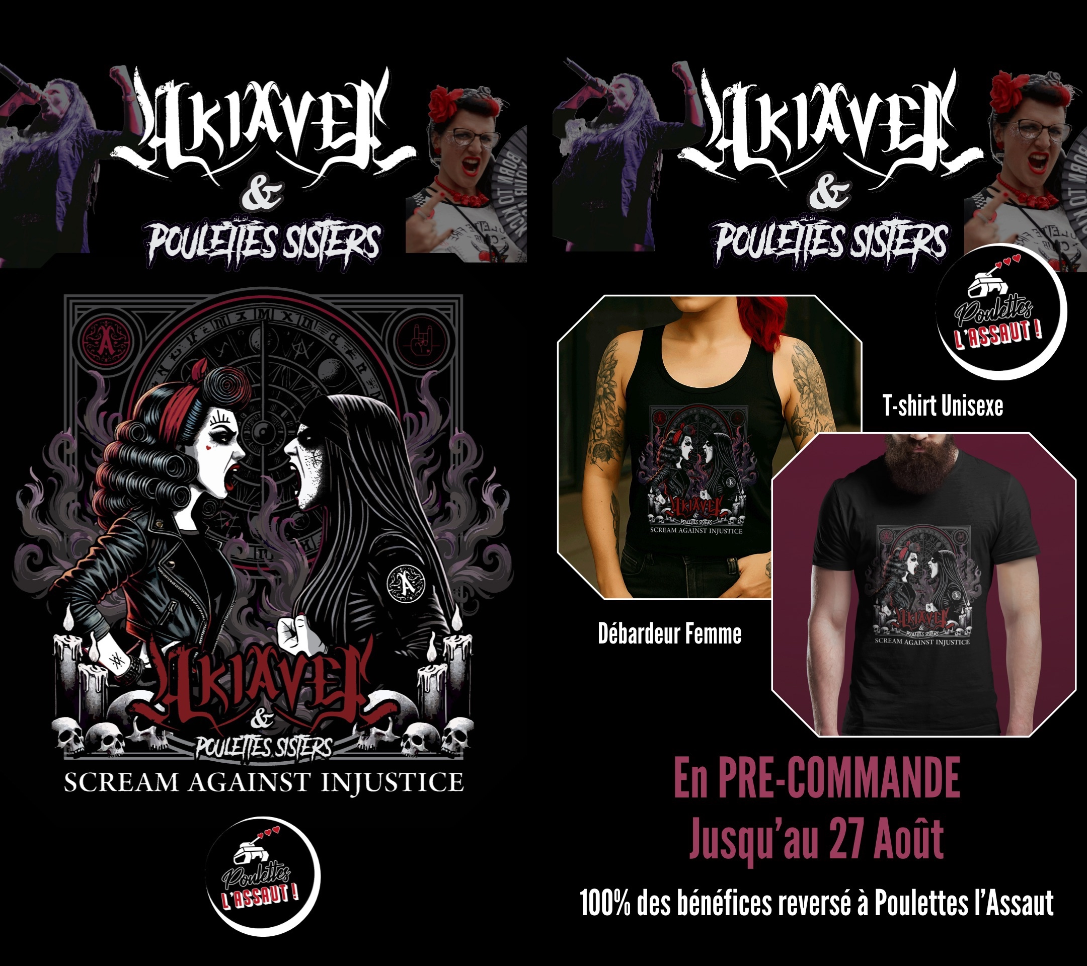 Metal & Solidarité : Quand Akiavel s’associe aux Poulettes Sisters